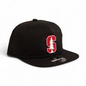 Stanford Cardinal 3D Perforated Rope Hat- Black